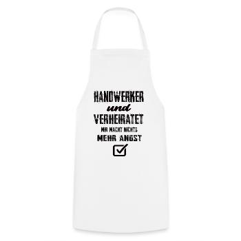 Handwerker Und Verheiratet Mir Macht Nix Mehr Angs - Kochschürze - Weiß - Vorne - AI Model Male 185 dark (185cm)