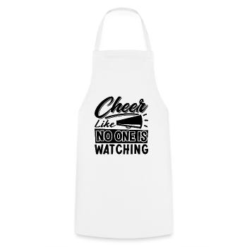 Cheer comme si personne n’aimait encourager la pom-pom girl - Tablier de cuisine - blanc - Devant - AI Model Male 185 dark (185cm)