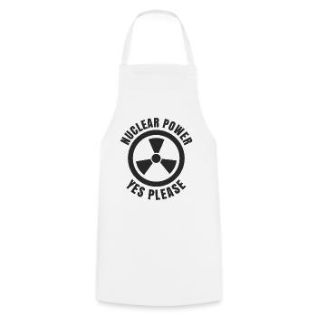 Nuclear Power, Yes Please, Nuclear Energy - Cooking Apron - white - Front - AI Model Male 185 dark (185cm)
