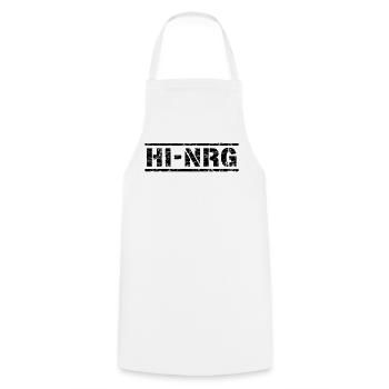 HI NRG - Kochschürze - Weiß - Vorne - AI Model Male 185 dark (185cm)