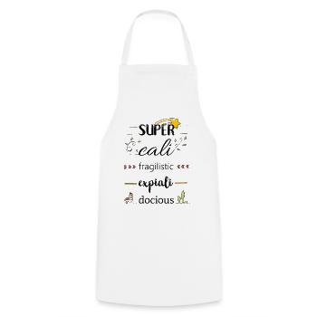 Magie et fun - Tablier de cuisine - blanc - Devant - AI Model Male 185 dark (185cm)