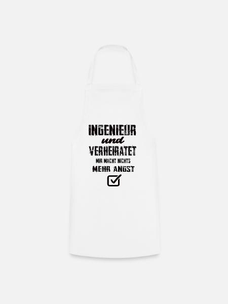 Ingenieur und Verheiratet - Kochschürze - Weiß