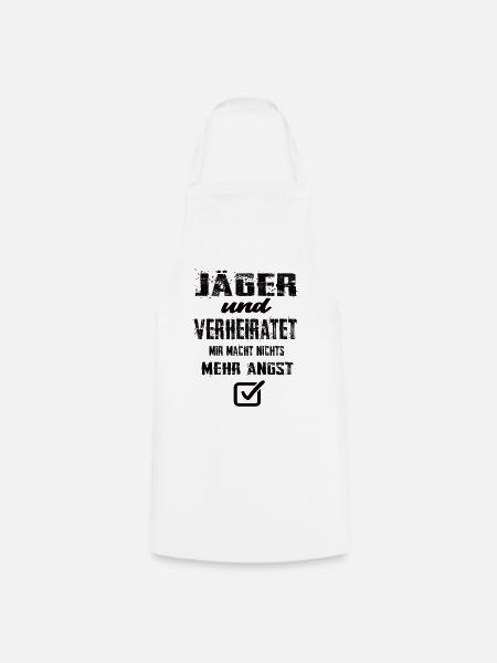Jäger und Verheiratet - Kochschürze - Weiß