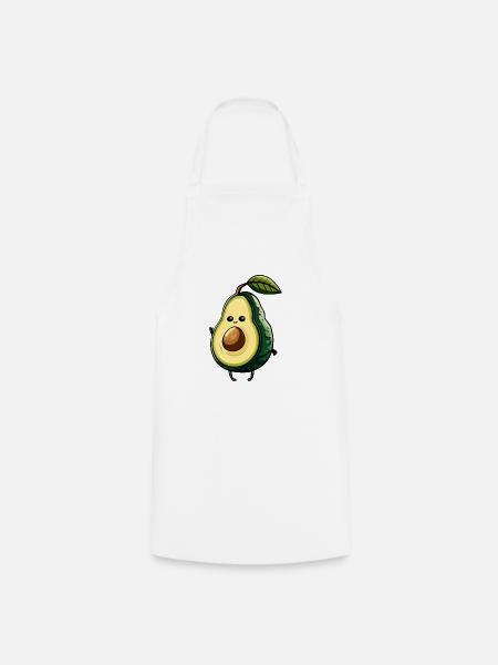 Avocado - Kochschürze - Weiß
