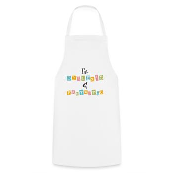 Dyslexia Awareness Colorful Learning Disability - Cooking Apron - white - Front - AI Model Male 185 dark (185cm)