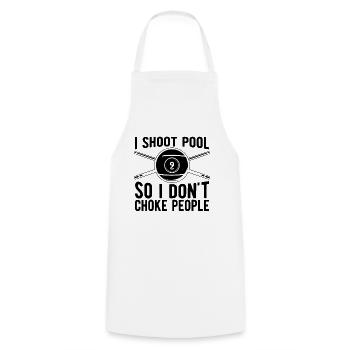 I Shoot Pool So I Don't Choke Billiard Pool Player - Kochschürze - Weiß - Vorne - AI Model Male 185 dark (185cm)