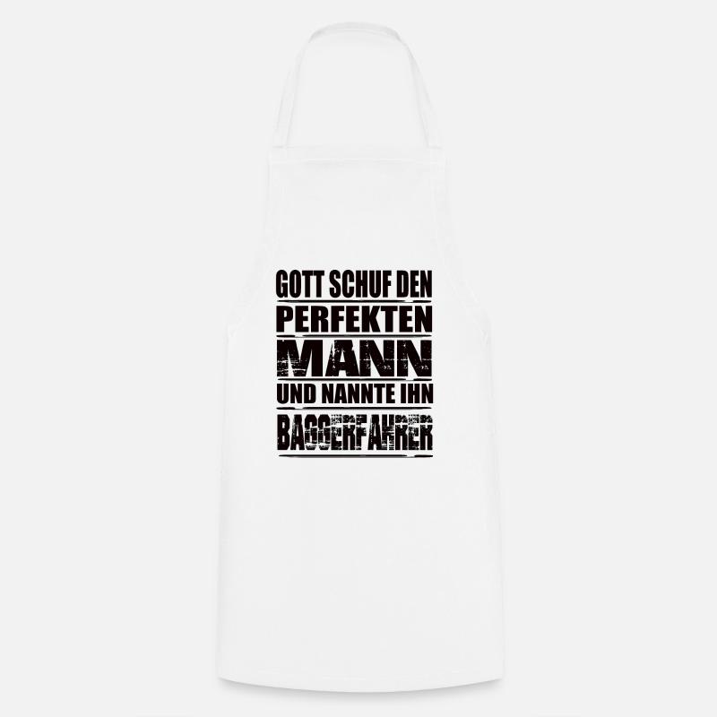 Baggerfahrer - Kochschürze - Weiß