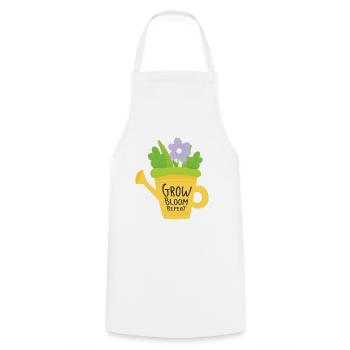 Gardening Florist Planting Flowers Botany Gardener - Cooking Apron - white - Front - AI Model Male 185 dark (185cm)