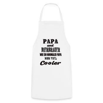 Papa und Bierbrauer - Kochschürze - Weiß - Vorne - AI Model Male 185 dark (185cm)