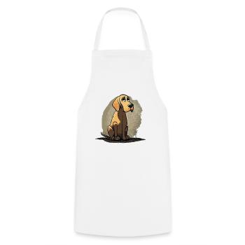 Chien dans le style comique - Tablier de cuisine - blanc - Devant - AI Model Male 185 dark (185cm)