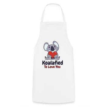 Valentine's Day Koala Love Wildlife Koala Lover - Cooking Apron - white - Front - AI Model Male 185 dark (185cm)