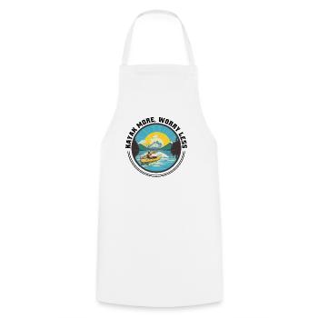 KAYAKS Kayaking CANOE RAFTING BOAT more-paddle - Cooking Apron - white - Front - AI Model Male 185 dark (185cm)