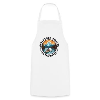 KAYAKS CANOE RAFTING BOAT Kayaking water-paddle - Cooking Apron - white - Front - AI Model Male 185 dark (185cm)
