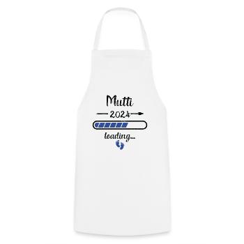 Mutti 2024 Loading Schwangerschaft Mutter Mutter - Kochschürze - Weiß - Vorne - AI Model Male 185 dark (185cm)