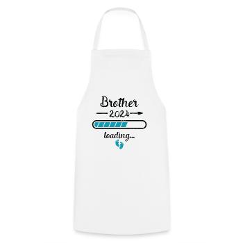 Brother 2024 Chargement Grossesse Bro Naissance - Tablier de cuisine - blanc - Devant - AI Model Male 185 dark (185cm)