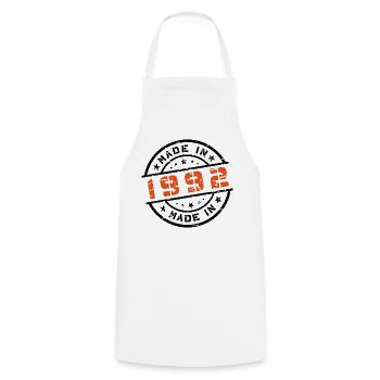 Year of birth Birthday Born In - Made in 1992 - Cooking Apron - white - Front - AI Model Male 185 dark (185cm)