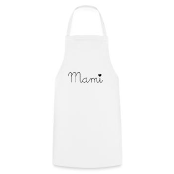 Mama Mami - Kochschürze - Weiß - Vorne - AI Model Male 185 dark (185cm)
