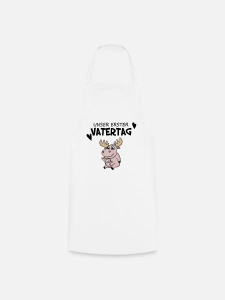 Vatertag - erster Vatertag Geschenk - Kochschürze - Weiß