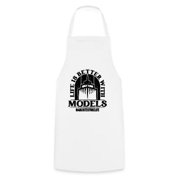 Life Is Better With Retro Architectural Architects - Cooking Apron - white - Front - AI Model Male 185 dark (185cm)