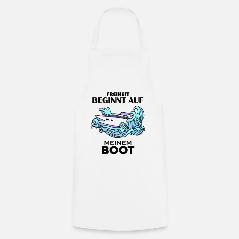 Boote Motorboot - Kochschürze - Weiß