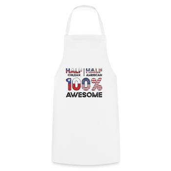 Half Chilean Chile American USA Citizenship - Cooking Apron - white - Front - AI Model Male 185 dark (185cm)