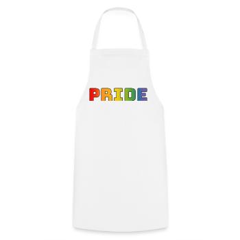 Regenbogen pride LGBT lgbtqi queer - Kochschürze - Weiß - Vorne - AI Model Male 185 dark (185cm)