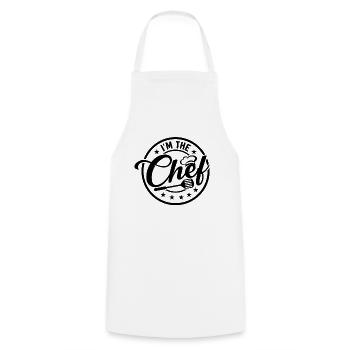 I'm The Chef Cook Chef Restaurant Kitchen Cook Hat - Kochschürze - Weiß - Vorne - AI Model Male 185 dark (185cm)