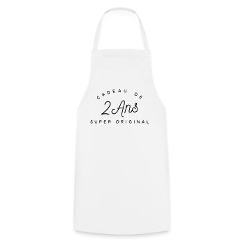 Cadeau 2 ans  - Tablier de cuisine - blanc - Devant - AI Model Male 185 dark (185cm)