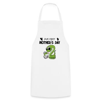 Mother's Day - First Mother's Day Gift - Cooking Apron - white - Front - AI Model Male 185 dark (185cm)