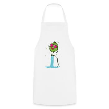 Coconut during flyboarding fruit palm tree - Cooking Apron - white - Front - AI Model Male 185 dark (185cm)