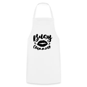 Busy Glamming Loves Cosmetologist Makeup Artists - Cooking Apron - white - Front - AI Model Male 185 dark (185cm)