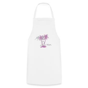Malle Divas - Cooking Apron - white - Front - AI Model Male 185 dark (185cm)