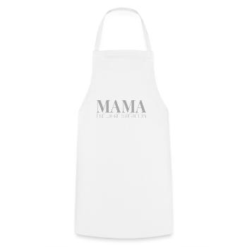 Mama Superheldin Spruch - Kochschürze - Weiß - Vorne - AI Model Male 185 dark (185cm)