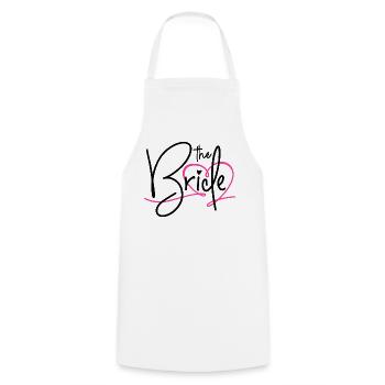 MARIÉE ENTERREMENT DE VIE DE JEUNE FILLE 2025 - Tablier de cuisine - blanc - Devant - AI Model Male 185 dark (185cm)