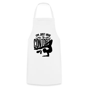 Je suis juste ici pour contorsionner Circus Art Contorsionniste - Tablier de cuisine - blanc - Devant - AI Model Male 185 dark (185cm)