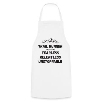 Trail Runner - Intrépide. Implacable. Imparable. - Tablier de cuisine - blanc - Devant - AI Model Male 185 dark (185cm)