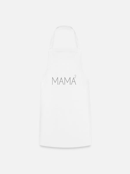Mama von 2 Kindern - Kochschürze - Weiß