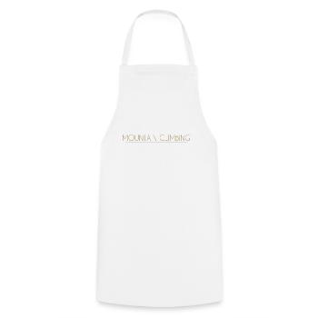 Mountaineering lettering - Cooking Apron - white - Front - AI Model Male 185 dark (185cm)