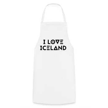 I LOVE ICELAND - Cooking Apron - white - Front - AI Model Male 185 dark (185cm)