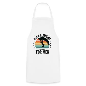 Journée internationale de la femme Mountain Retro Rock - Tablier de cuisine - blanc - Devant - AI Model Male 185 dark (185cm)