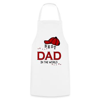 Dad, Papa, Vatertag - Kochschürze - Weiß - Vorne - AI Model Male 185 dark (185cm)
