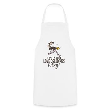 Je viens de flipper l’amour des autruches Okey? Autruche - Tablier de cuisine - blanc - Devant - AI Model Male 185 dark (185cm)