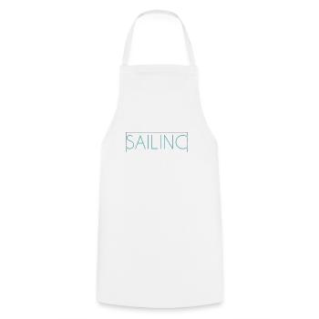 Lettrage de voile - Tablier de cuisine - blanc - Devant - AI Model Male 185 dark (185cm)