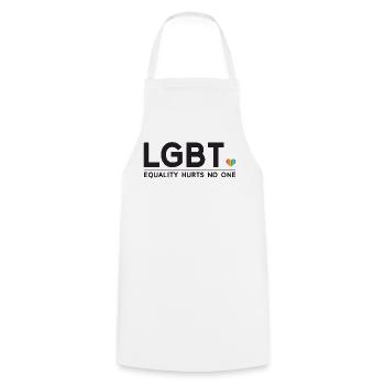 Pride Month - Equality Hurts No One - Cooking Apron - white - Front - AI Model Male 185 dark (185cm)