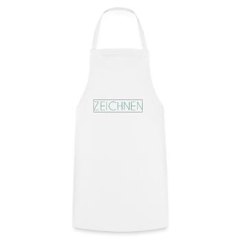 Zeichnen Schriftzug - Kochschürze - Weiß - Vorne - AI Model Male 185 dark (185cm)