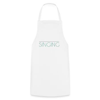 Singen Schriftzug - Kochschürze - Weiß - Vorne - AI Model Male 185 dark (185cm)
