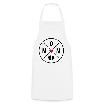 Mom Heart Baby Baby Feet Mom Love Mother's Day Mom - Cooking Apron - white - Front - AI Model Male 185 dark (185cm)