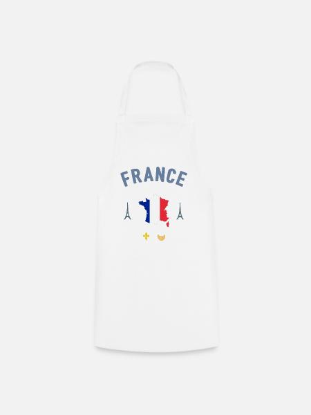 Frankreich - Kochschürze - Weiß