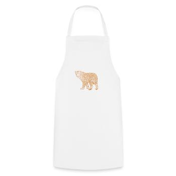 Léopard dans le Big Cat sauvage Afrique - Tablier de cuisine - blanc - Devant - AI Model Male 185 dark (185cm)