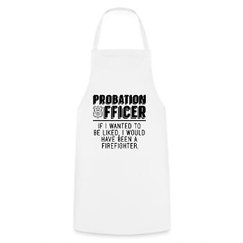 Agent de probation si je voulais être gardien de prison - Tablier de cuisine - blanc - Devant - AI Model Male 185 dark (185cm)